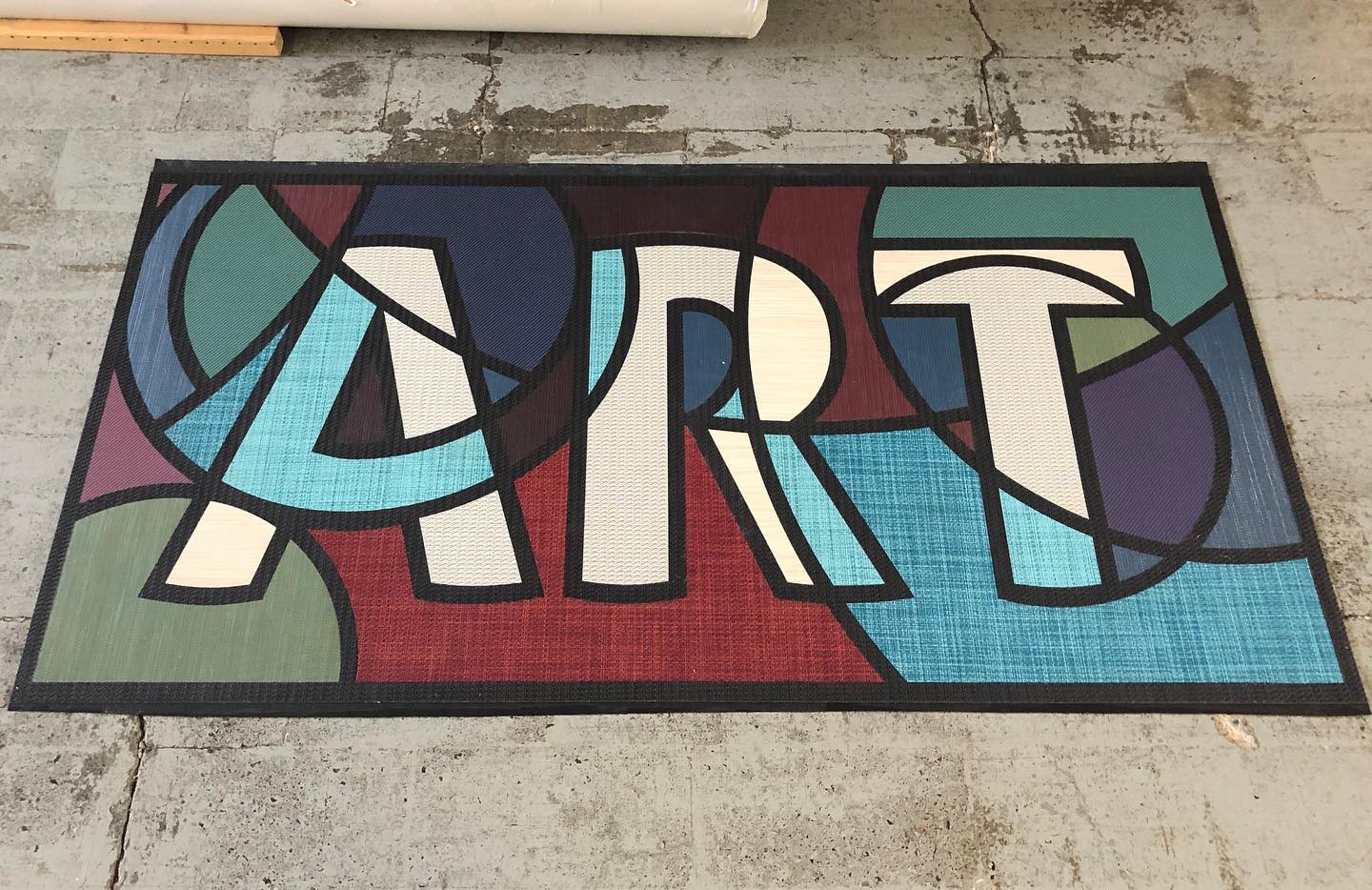 Tappeto decorativo multicolore ART realizzato in stampa digitale